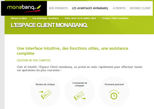 nouvelle interface utilisateur Monabanq 